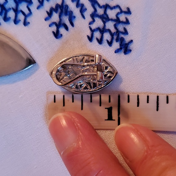 Sterling silver pendant and earrings set inlaid with mother of pearls - Picture 13 of 16